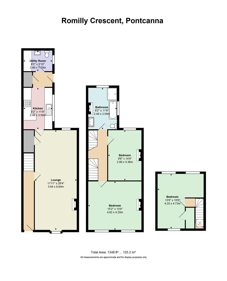 Floorplan for Romilly Crescent, Pontcanna